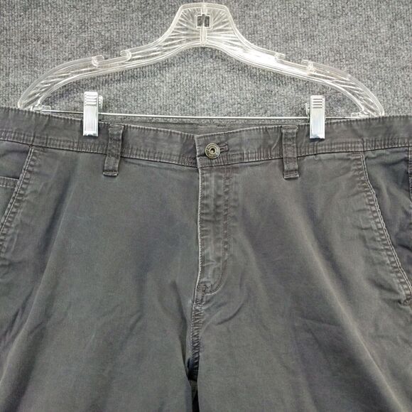 Weatherproof Mens Cut Off Chino Shorts Gray Size 38 Pockets Belt Loops - Picture 6 of 11